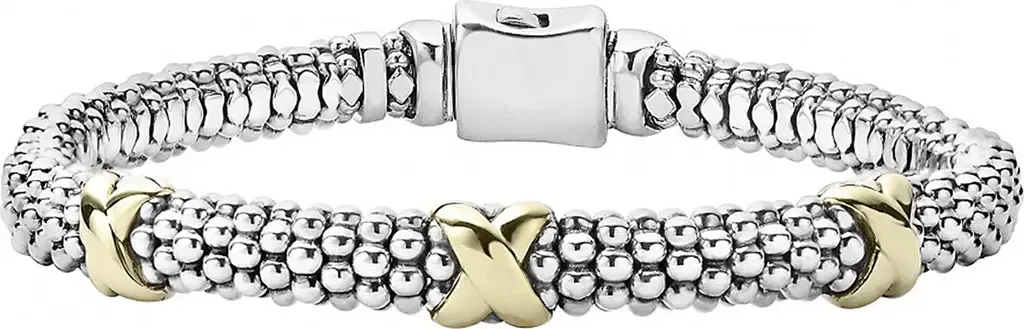 Three Station x Two-Tone Caviar Bracelet by LAGOS