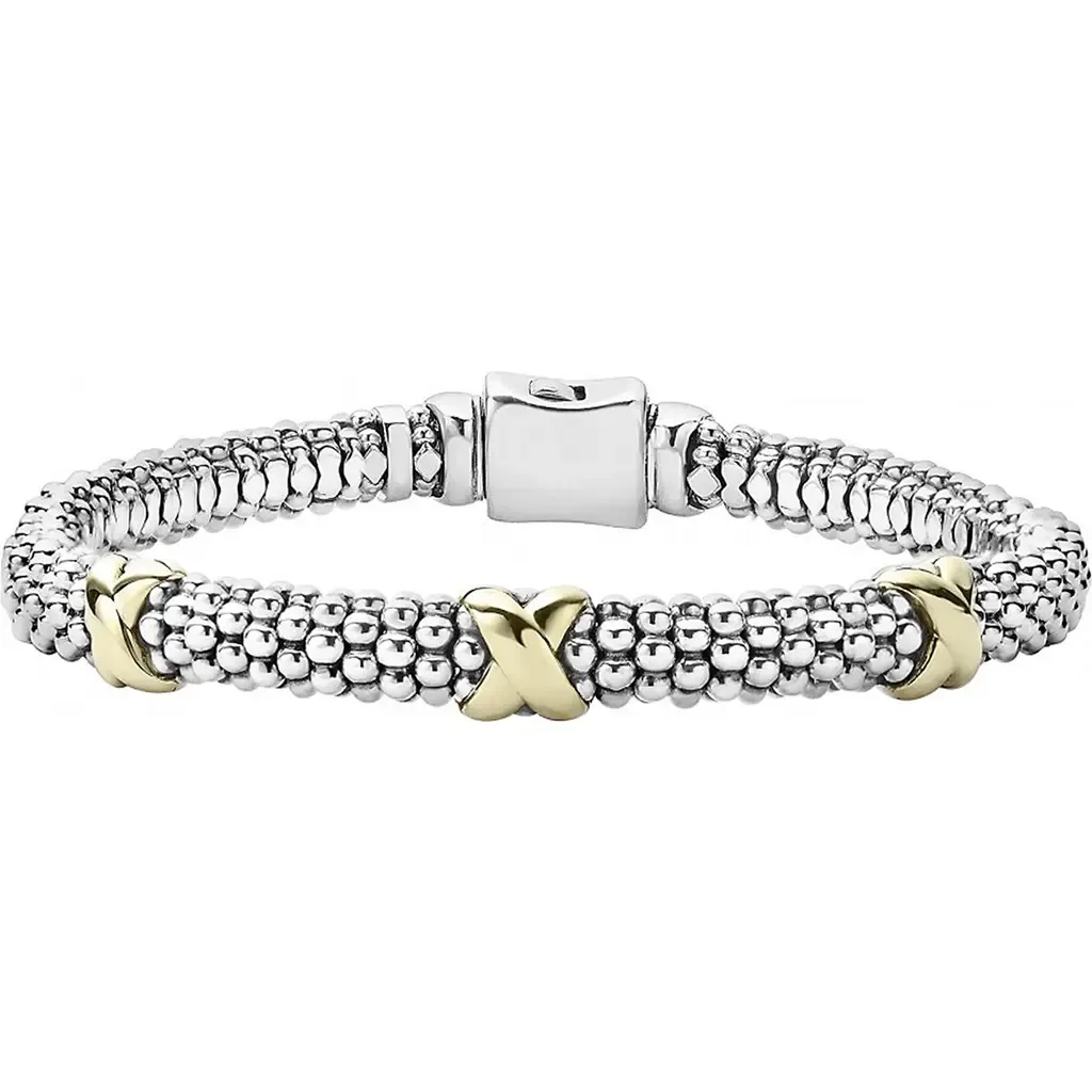 Three Station x Two-Tone Caviar Bracelet by LAGOS