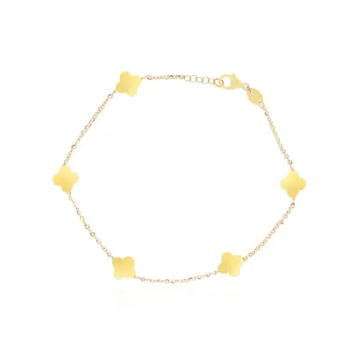 Mini Gold Clover Bracelet by The Lovery