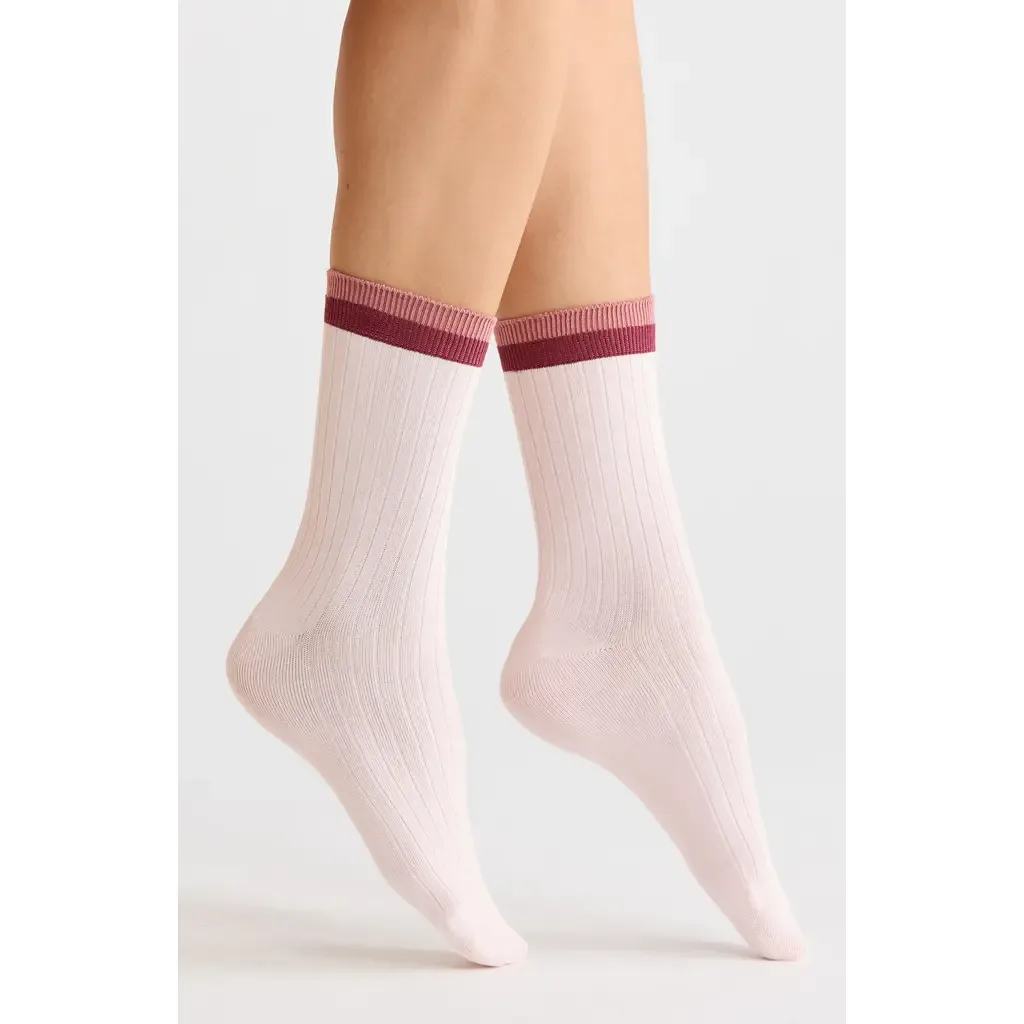 Tipped Wide Rib Dress Socks by Nordstrom