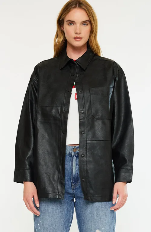 Margo Faux Leather Jacket by KanCan