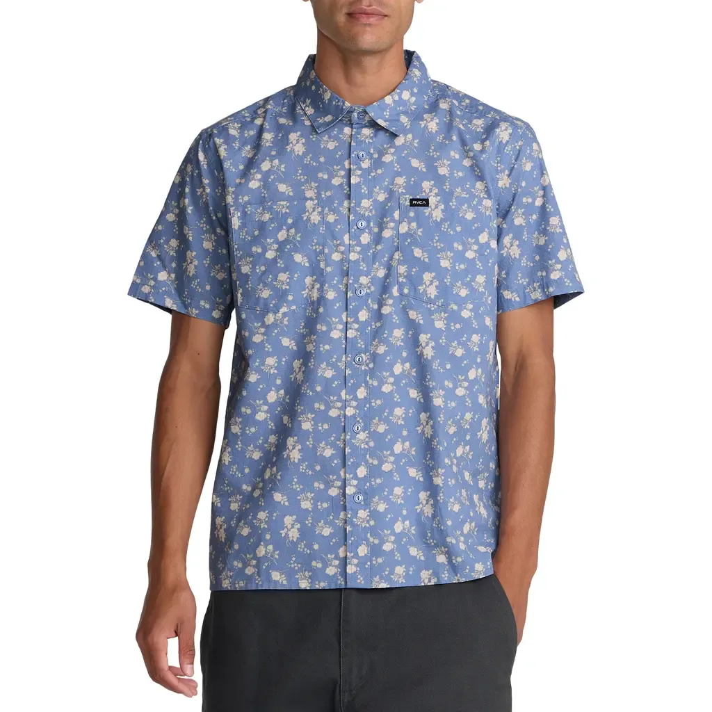 Breezy Floral Short Sleeve Button-Up Shirt by RVCA