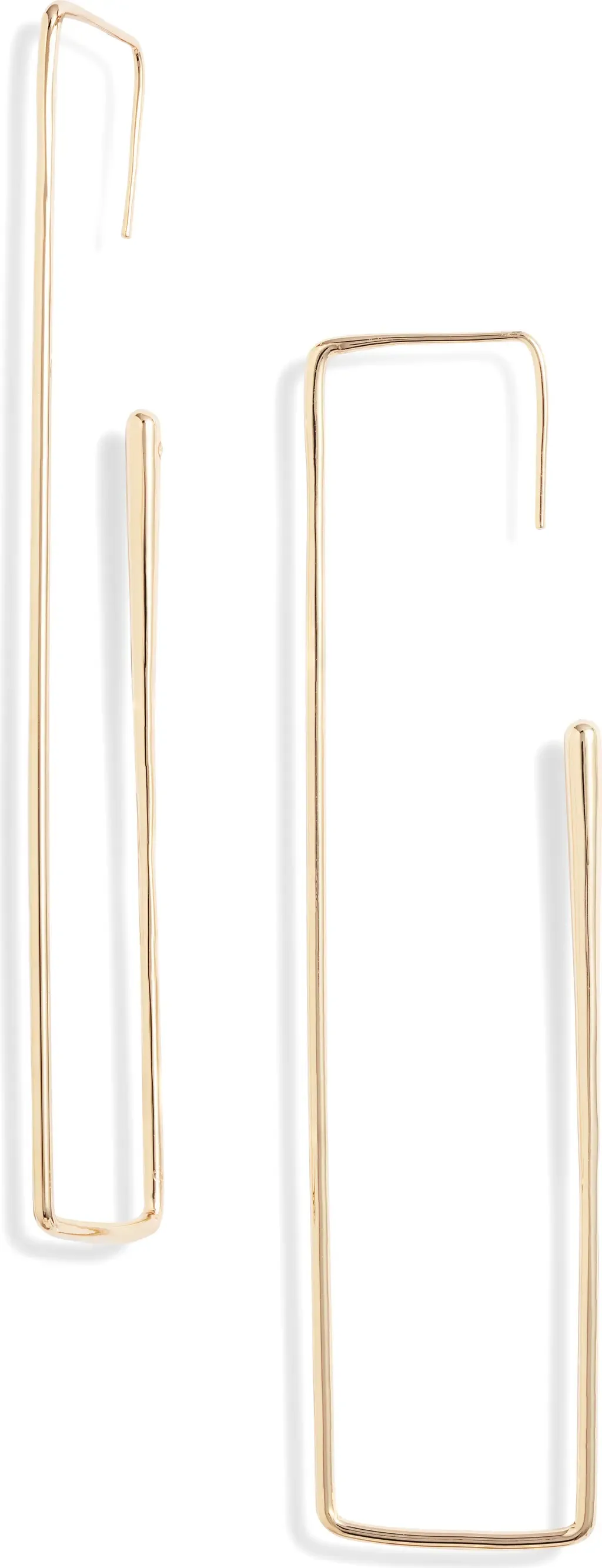 Rectangular Hoop Earrings by Open Edit