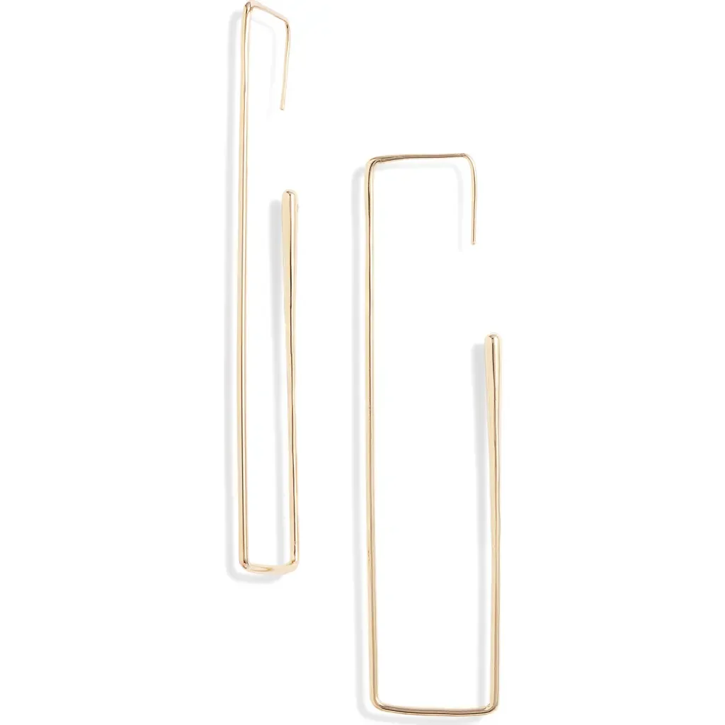 Rectangular Hoop Earrings by Open Edit