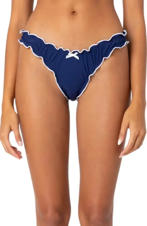 Golden Ruffle Edge Bikini Bottoms by EDIKTED