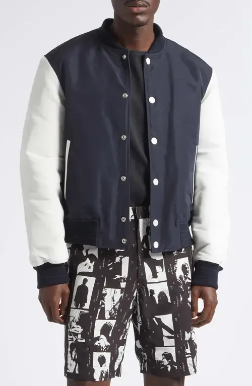 Logo Satin Varsity Jacket by Givenchy