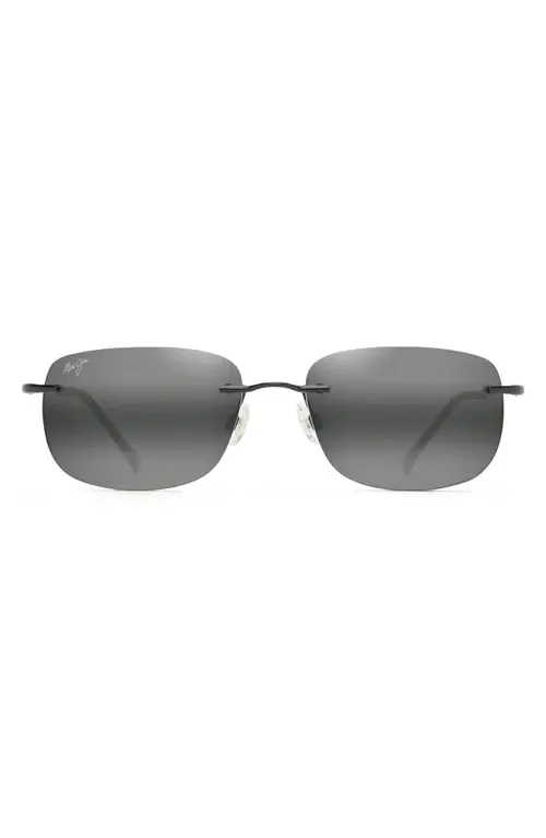 Ohai 59.5mm Polarized Rectangular Sunglasses by Maui Jim