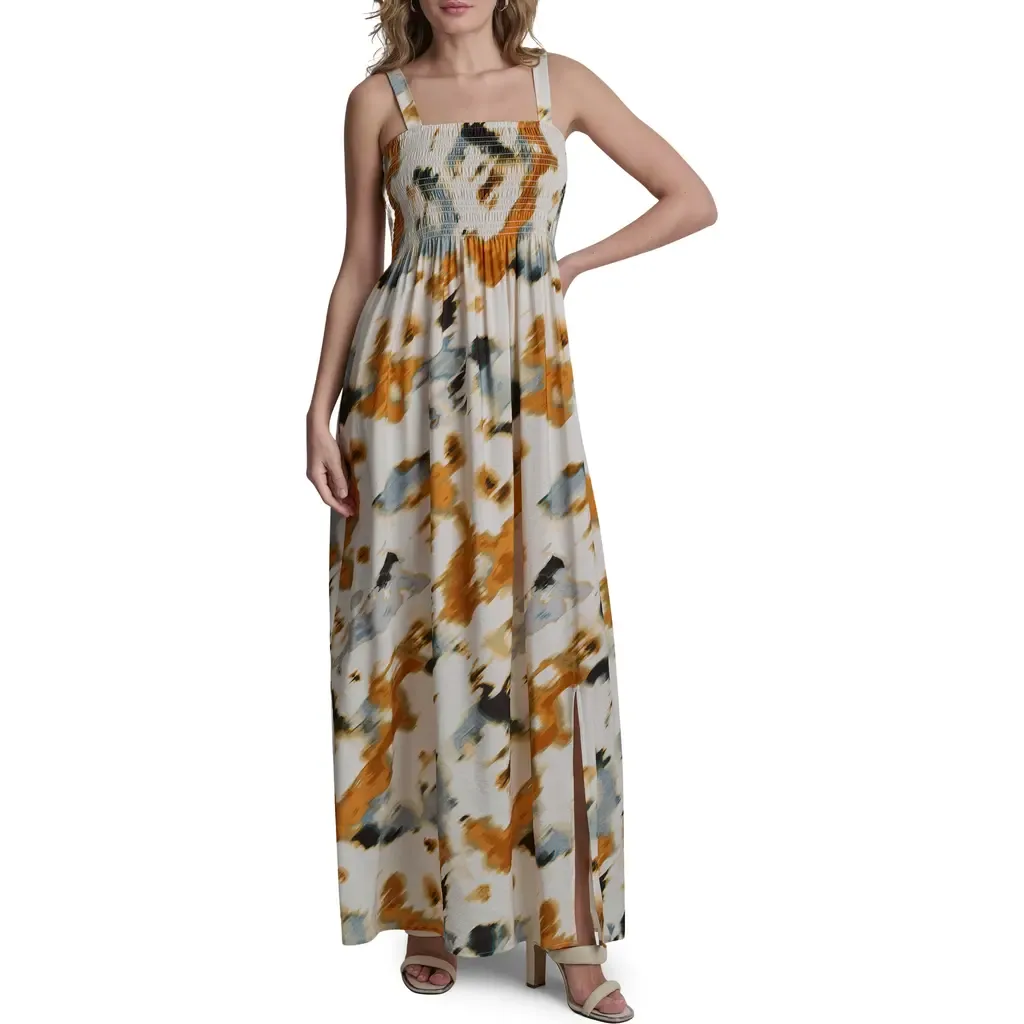 Floral Print Maxi Dress by DKNY