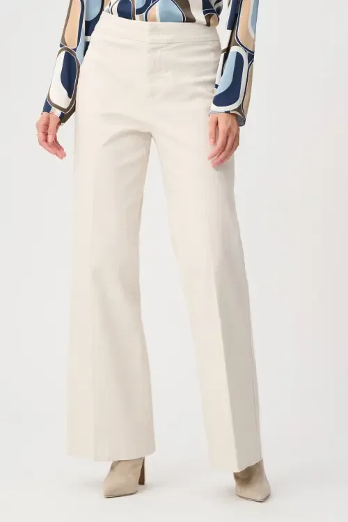 Stretch Denim High-Rise Wide Leg Jeans