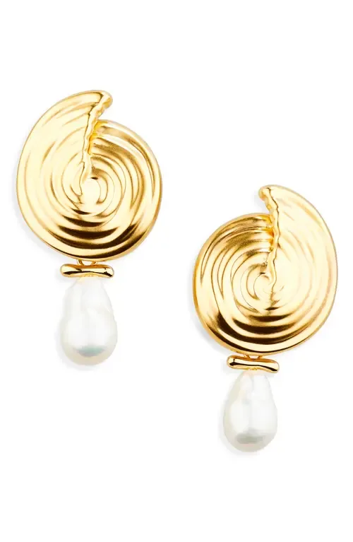 Spiral Detachable Pearl Drop Earrings by Missoma