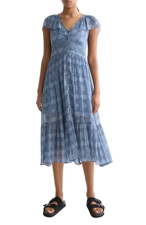 Print Chiffon Midi Dress by Scotch & Soda