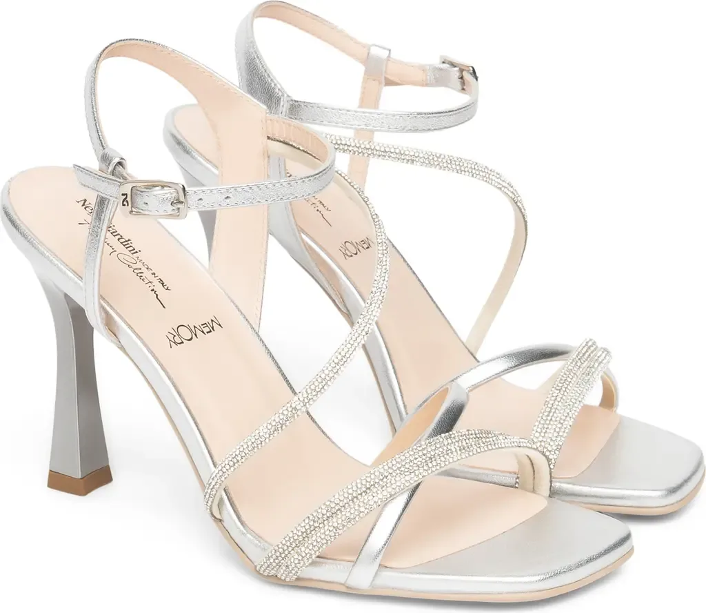 Crystal Studded Ankle Strap Sandal by NeroGiardini
