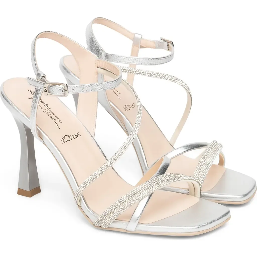 Crystal Studded Ankle Strap Sandal by NeroGiardini