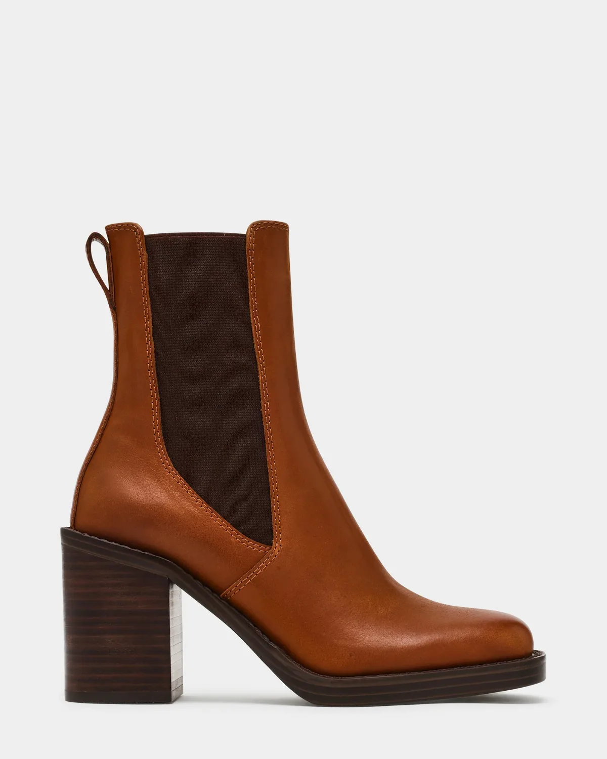 Daley Block Heel Booties - Leather