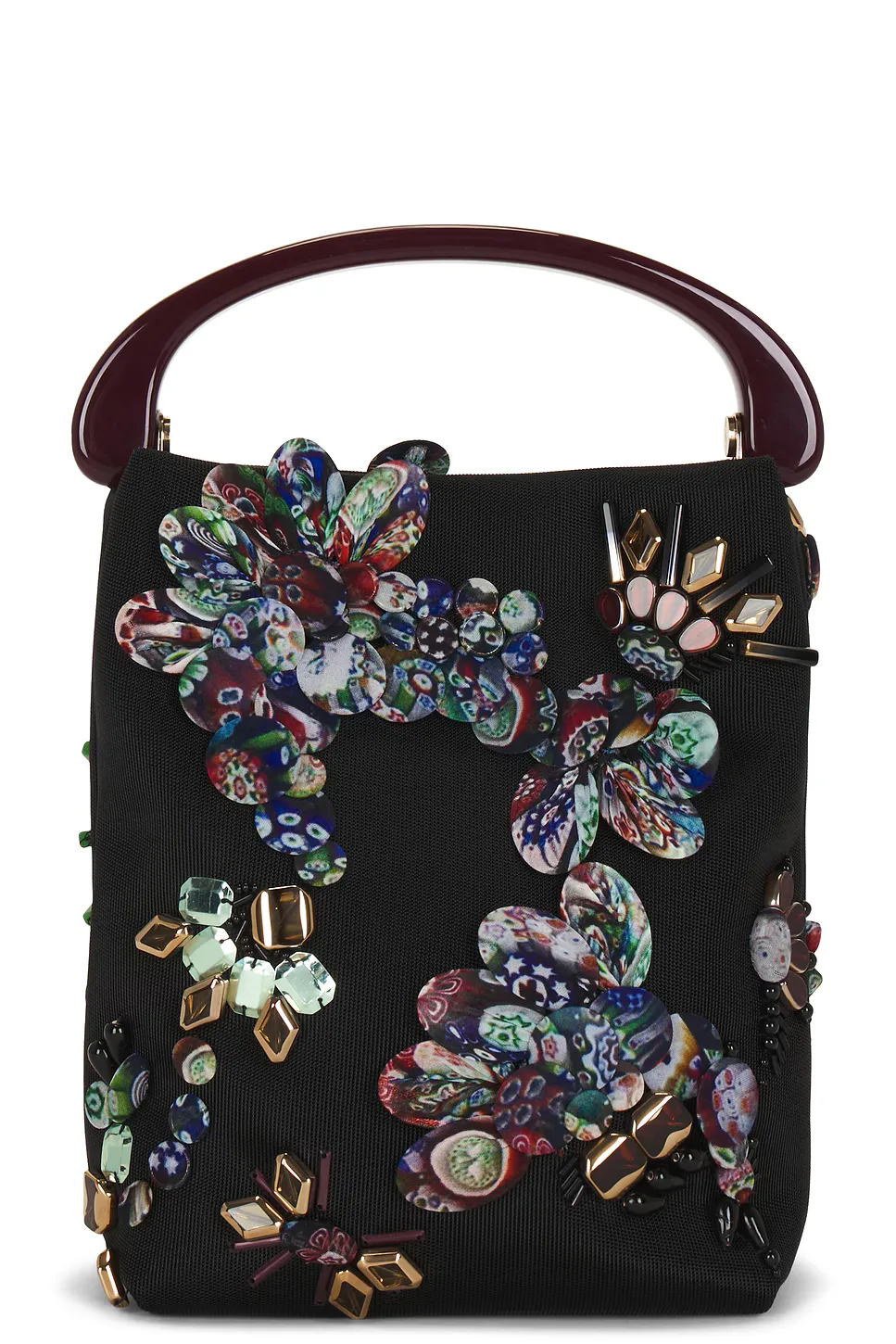 Small Embroidered Resin Handle Crossbody Bag by Dries Van Noten
