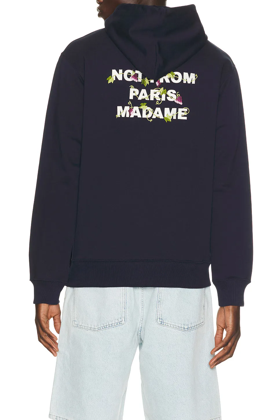 Vine Embroidered Slogan Hoodie by Drle De Monsieur