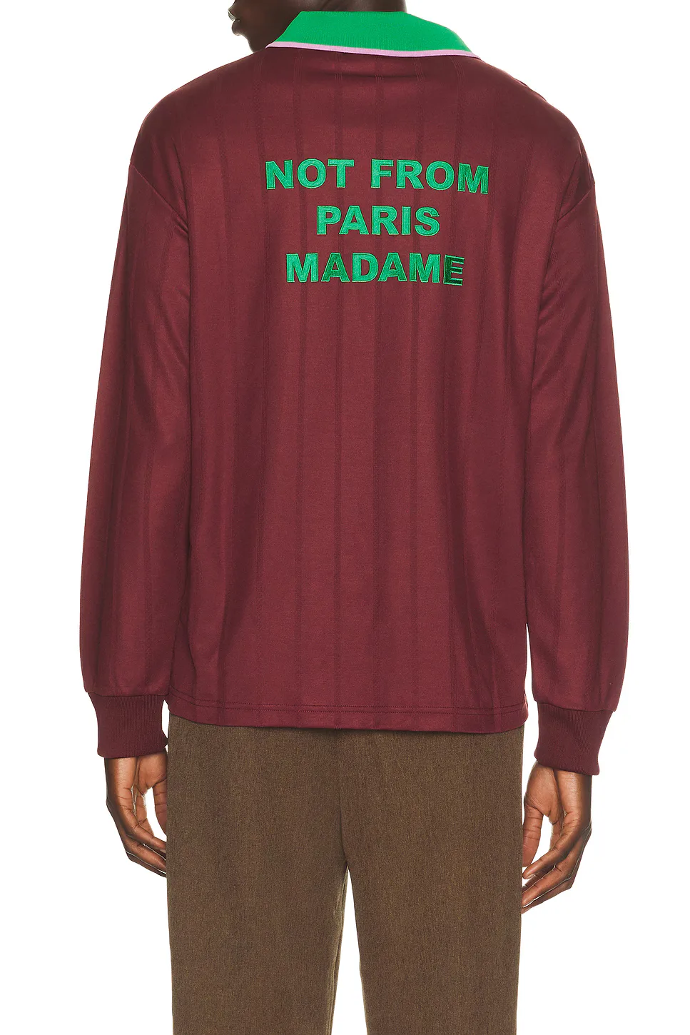 Slogan Long Sleeve Polo by Drle De Monsieur