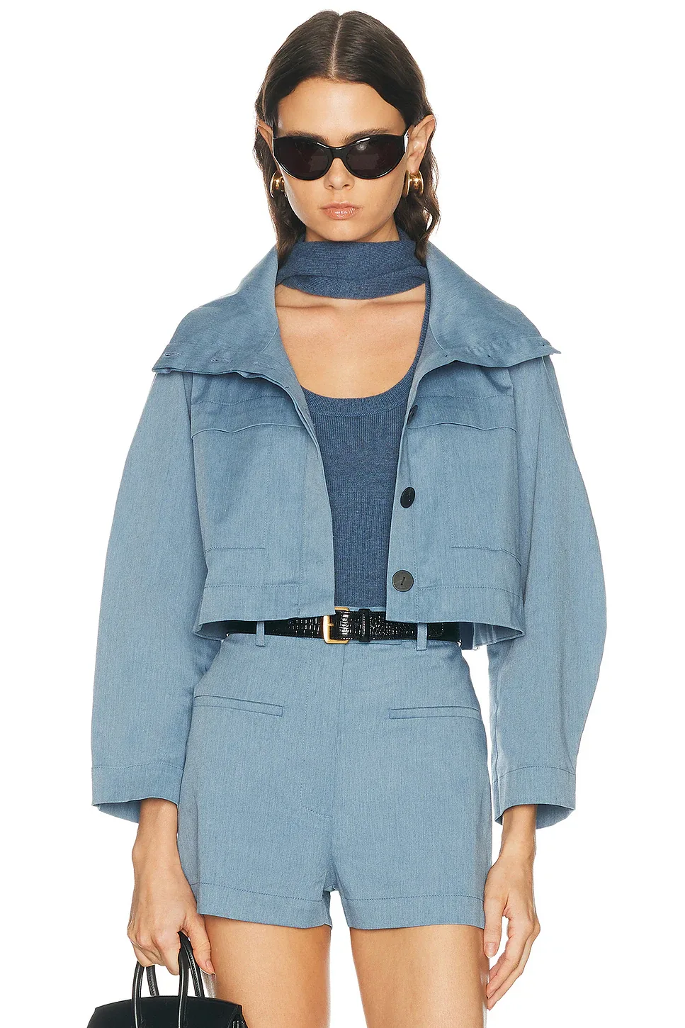 Funnel Neck Swing Jacket by Matthew Bruch