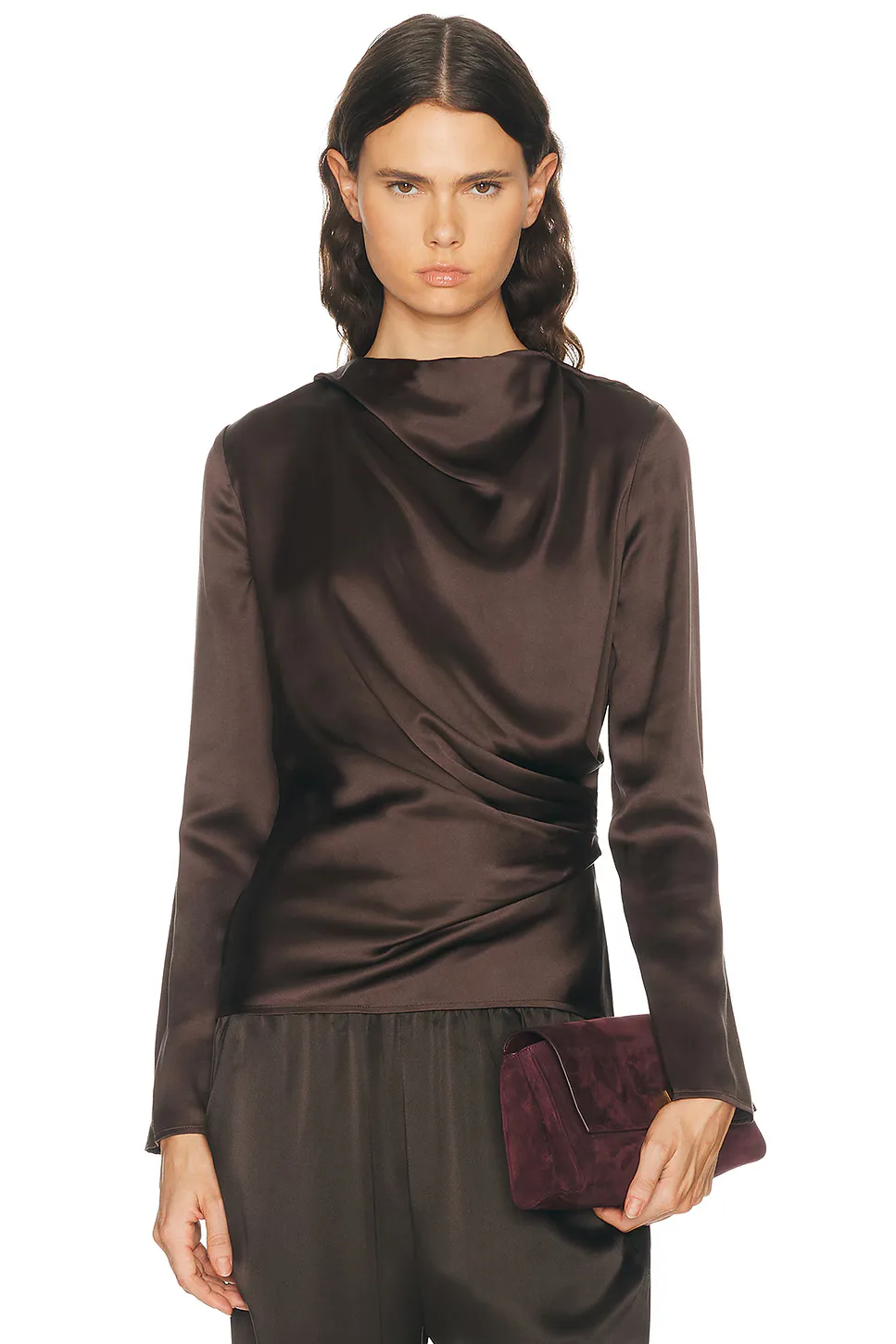 Anya Draped Long Sleeve Top by Loulou De Saison