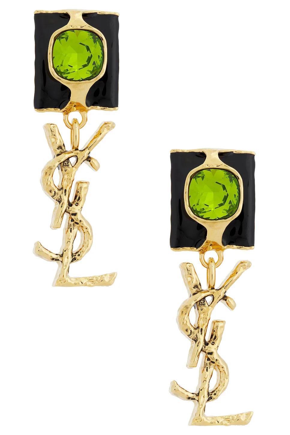 YSL Pendant Squared Earrings by Saint Laurent