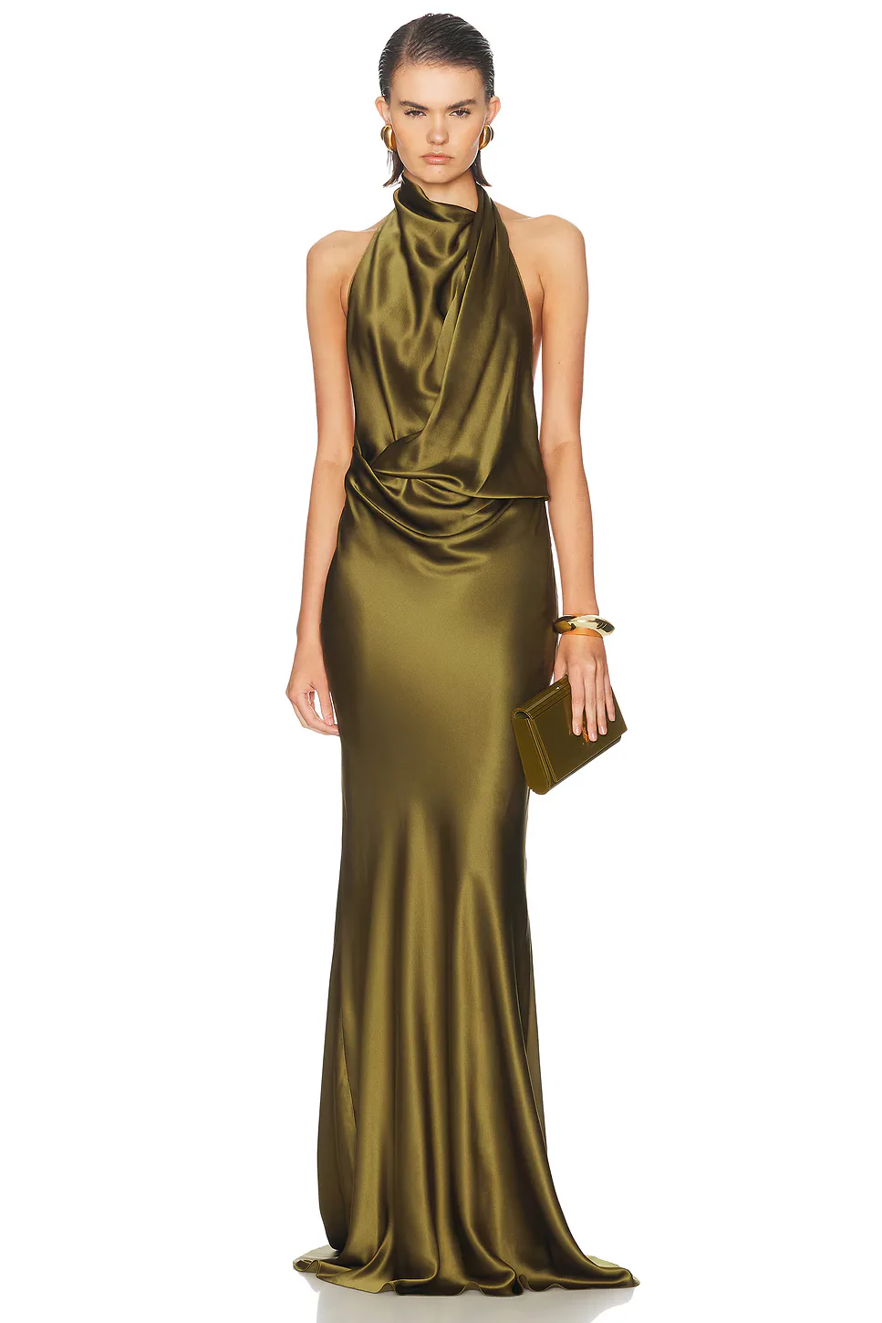 Halter Drape Bias Gown by The Sei