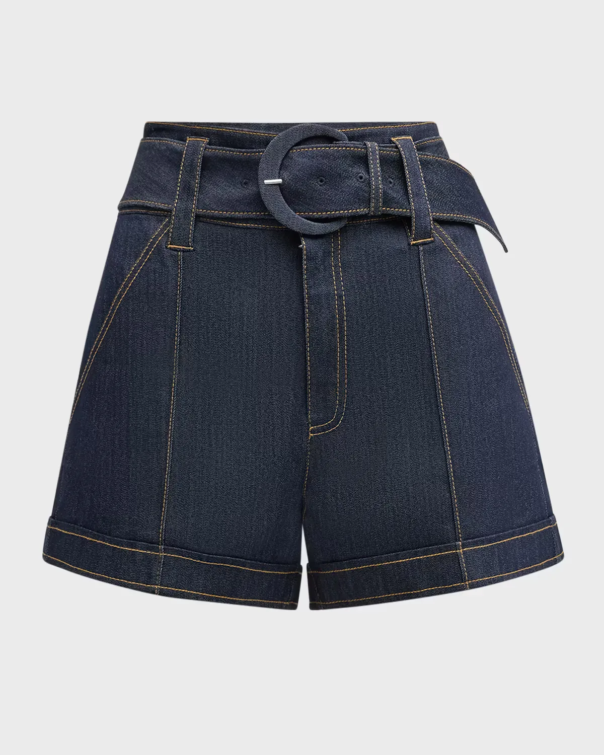 Aldi Belted Denim Shorts by Cinq  Sept