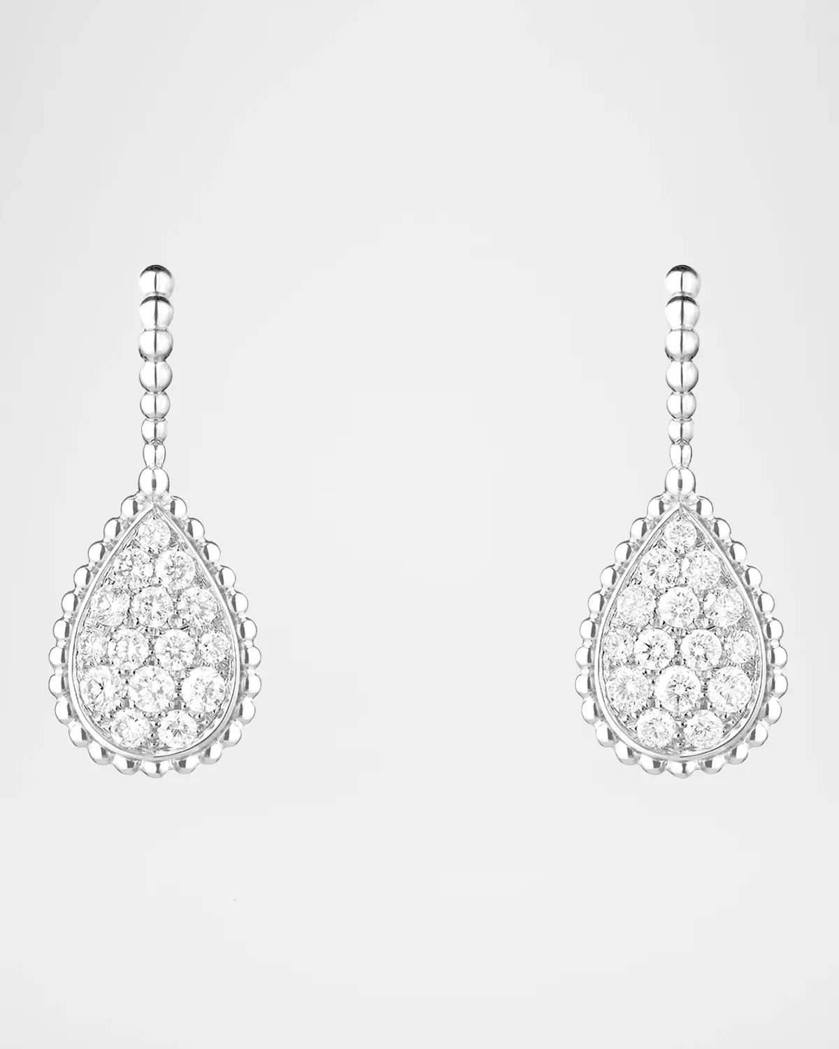 Serpent Boheme 18k White Gold Diamond Teardrop Earrings by Boucheron
