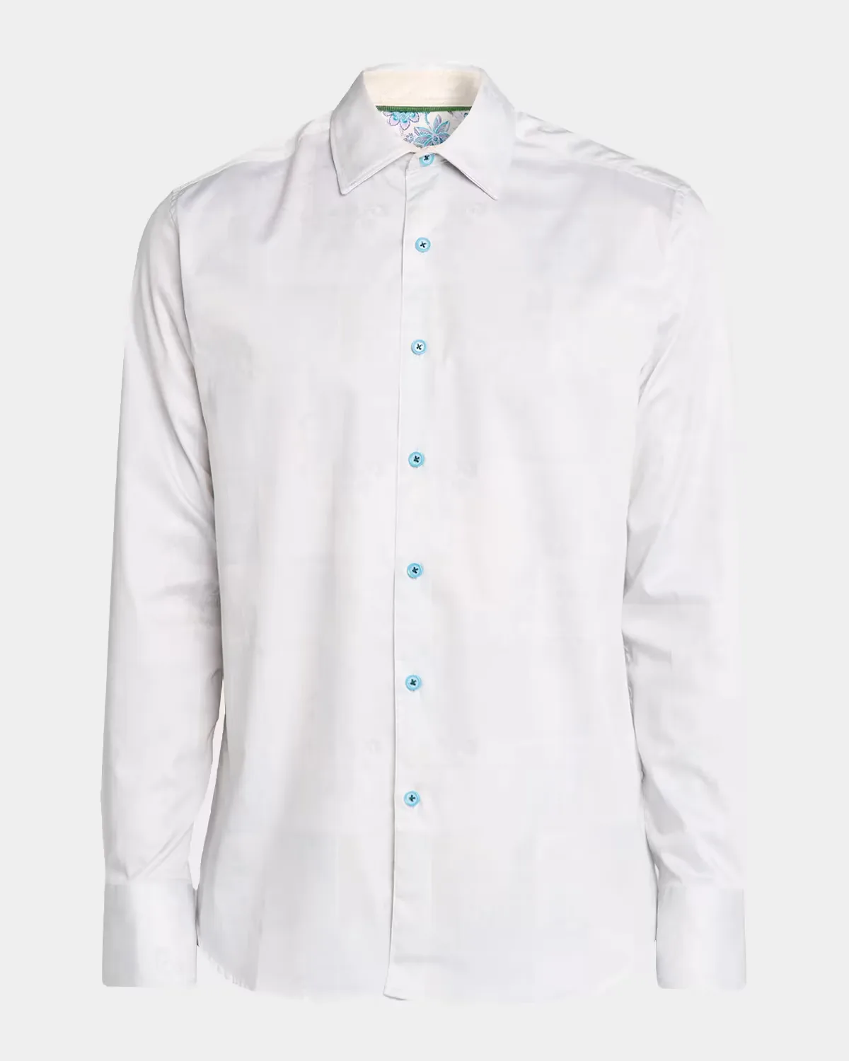 Ferris Metallic Embroidered Button-Front Shirt by Robert Graham
