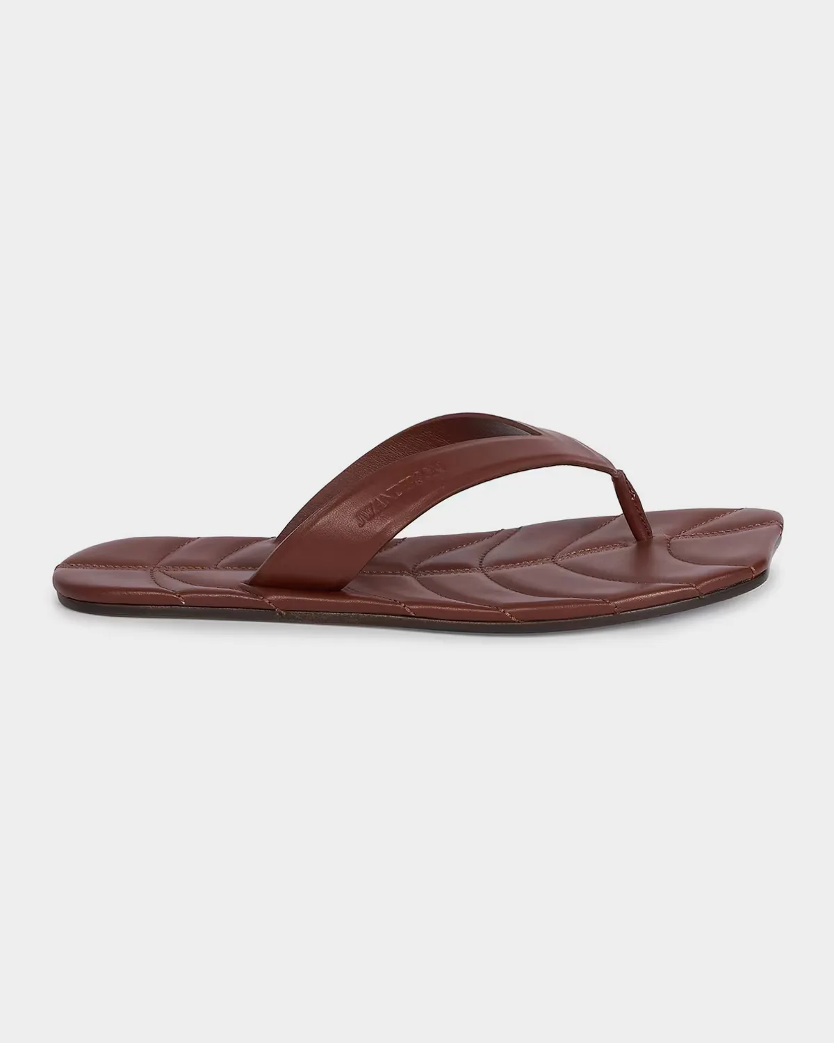 Leaf Leather Flat Thong Sandals by JW Anderson