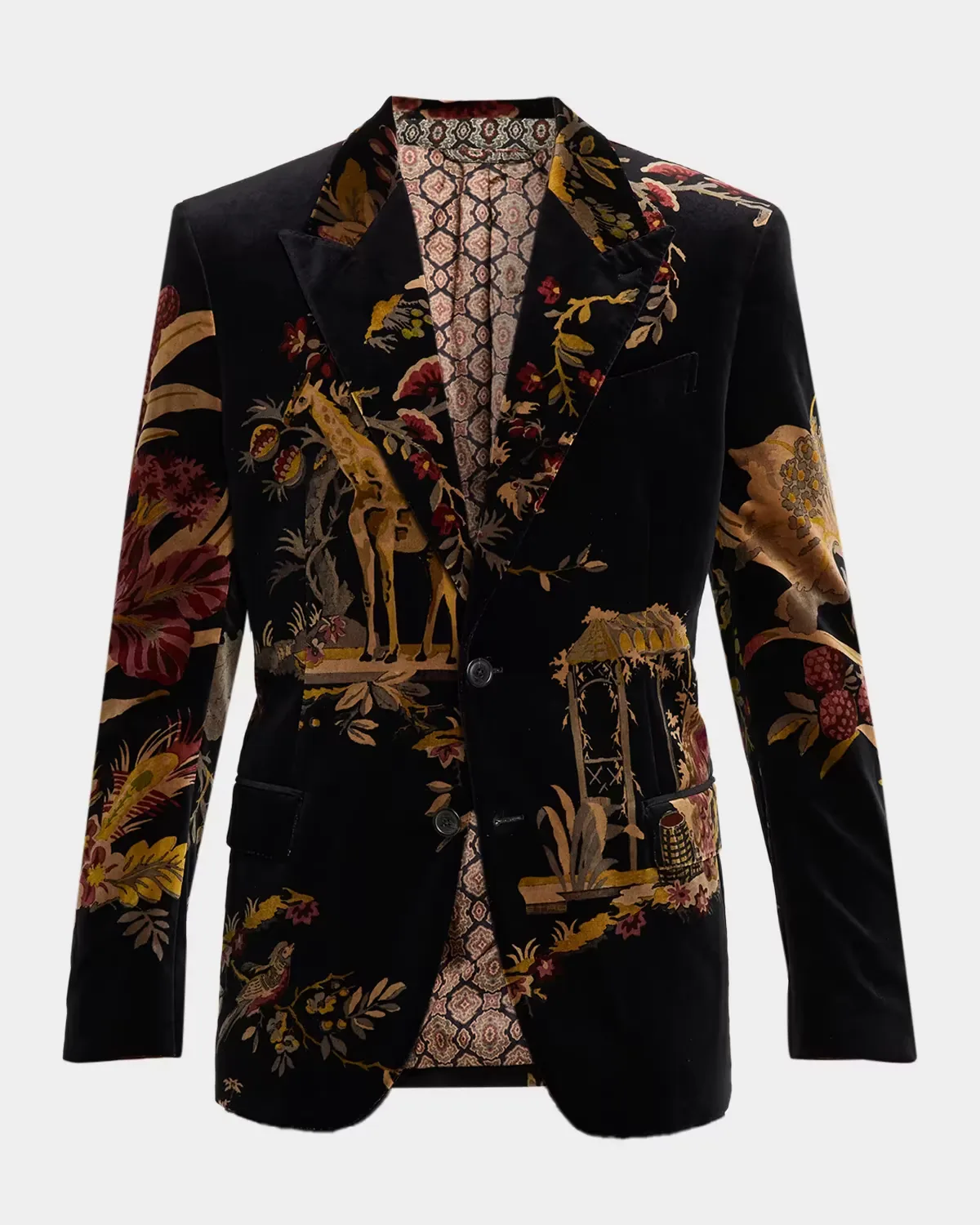 Giraffe Stretch-Cotton Velvet Jacket by ETRO