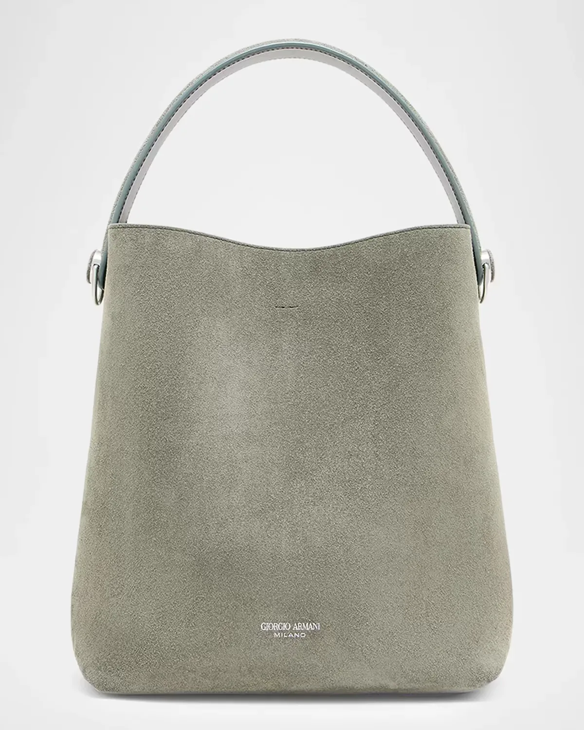 Small Suede Bucket Shoulder Bag by Armani