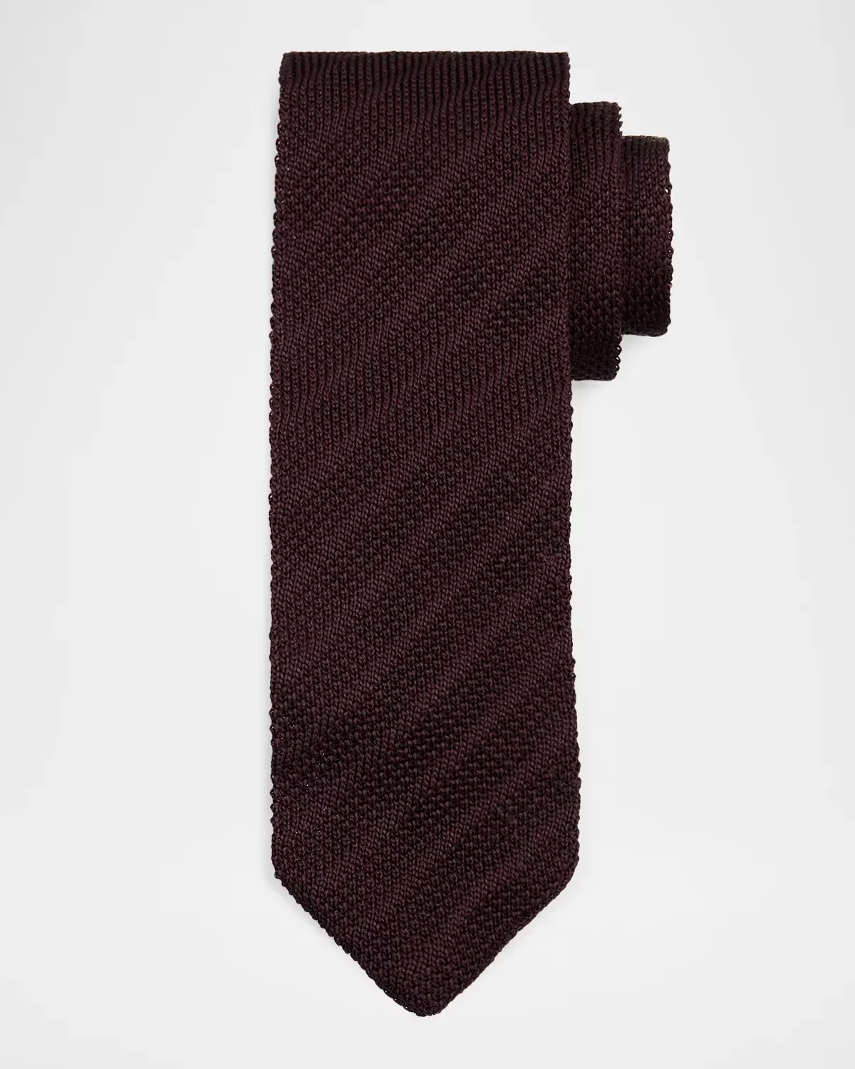 Textured Knit Silk Tie by Brunello Cucinelli