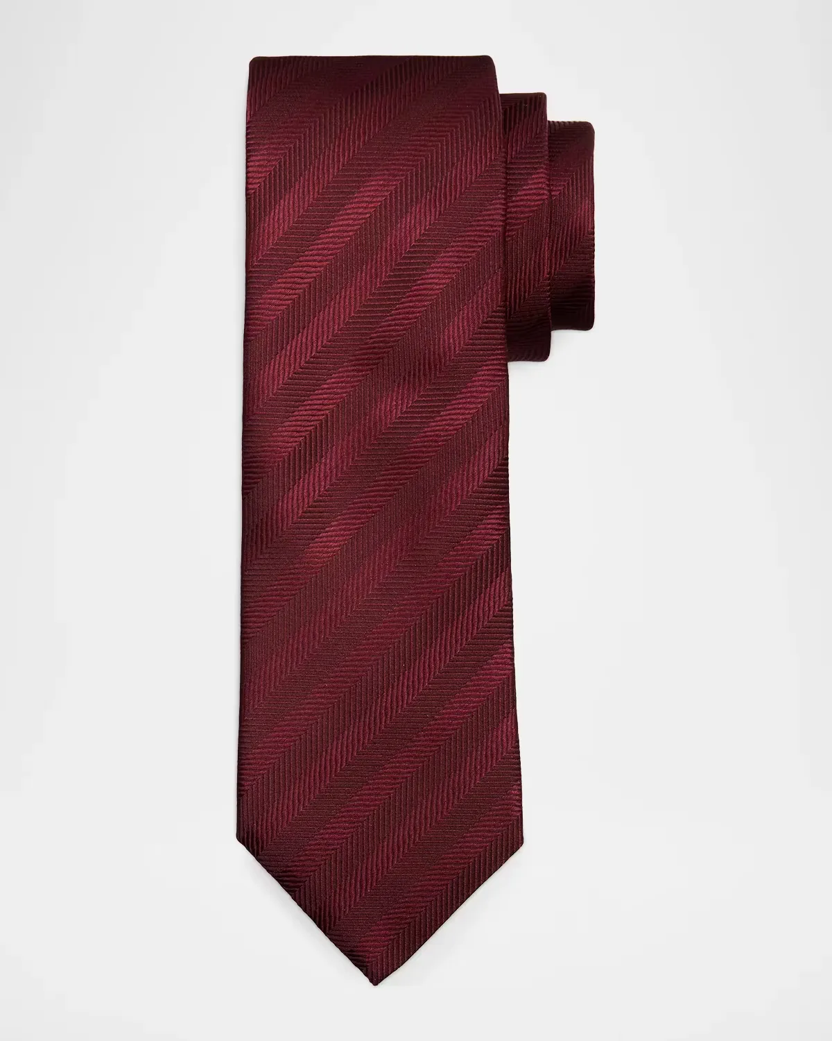 Tonal Chevron Silk Tie by Brunello Cucinelli