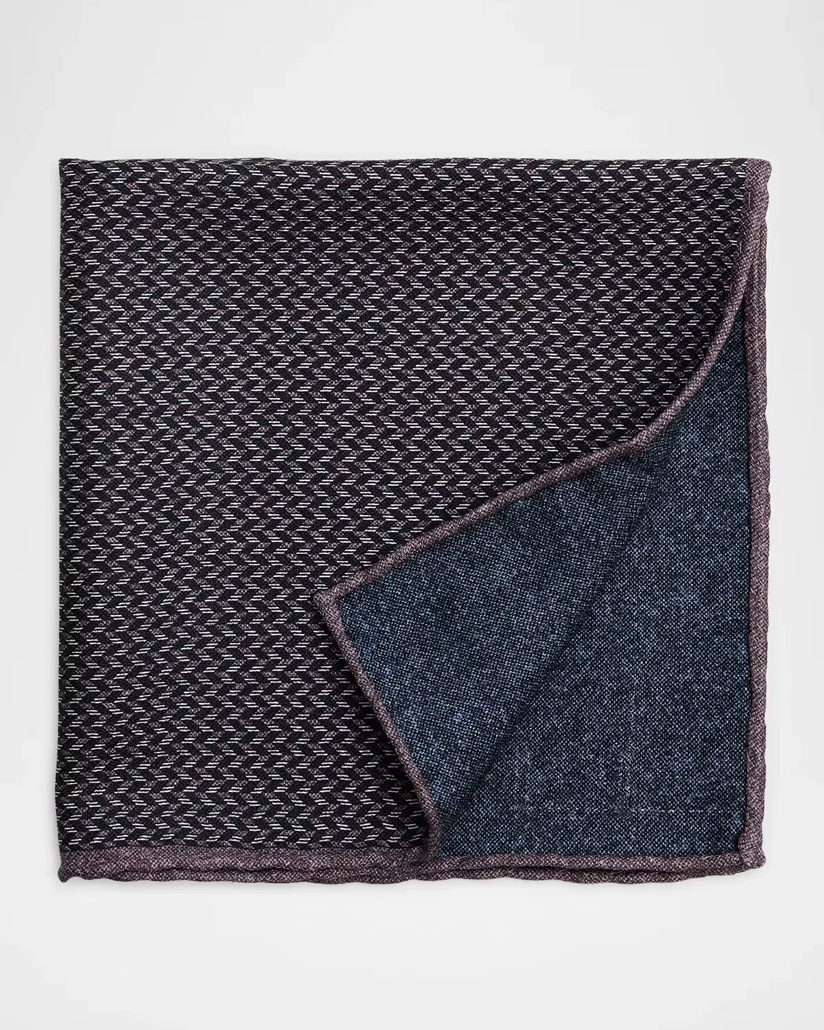 Chevron Double-Face Silk Pocket Square