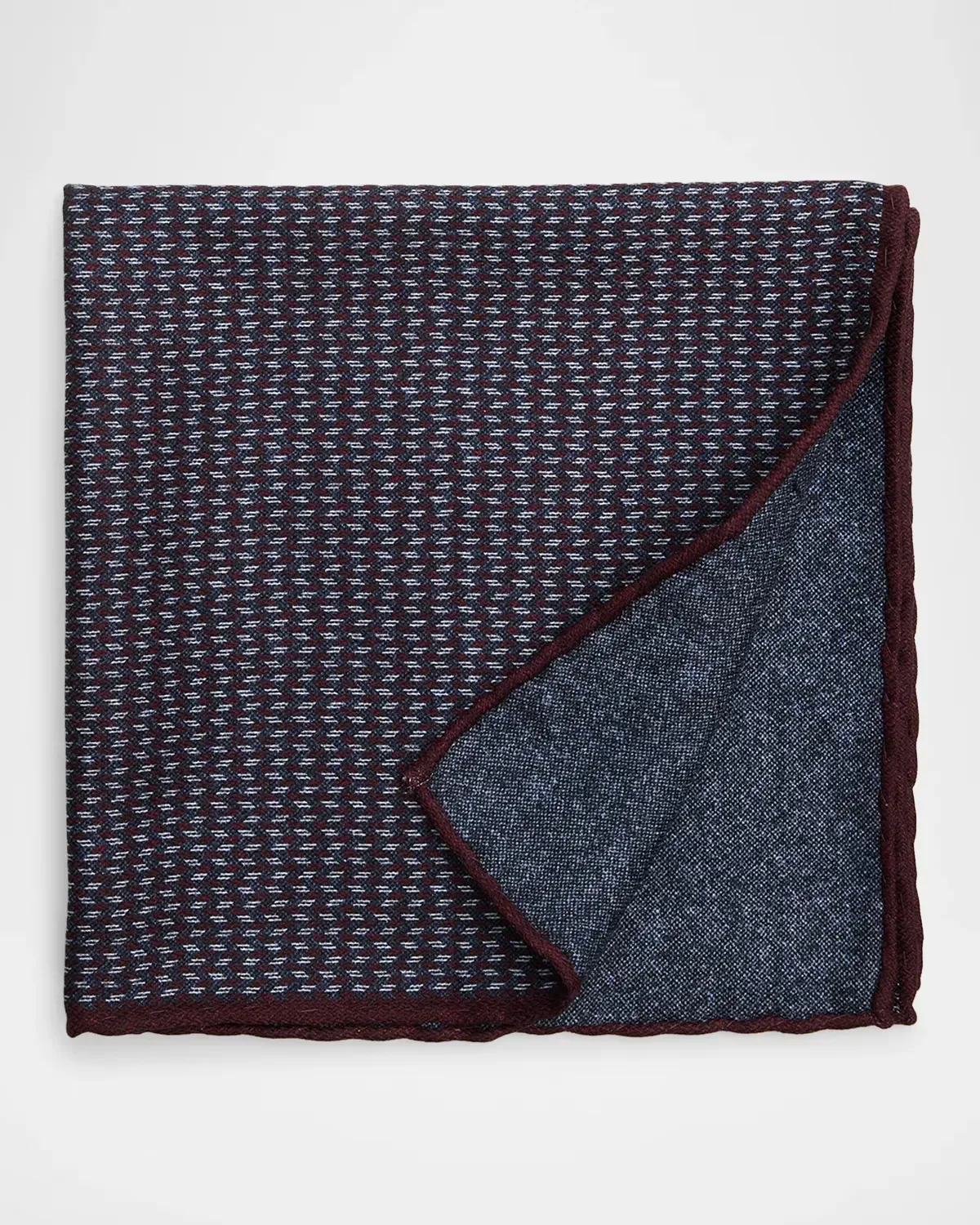 Chevron Double-Face Silk Pocket Square