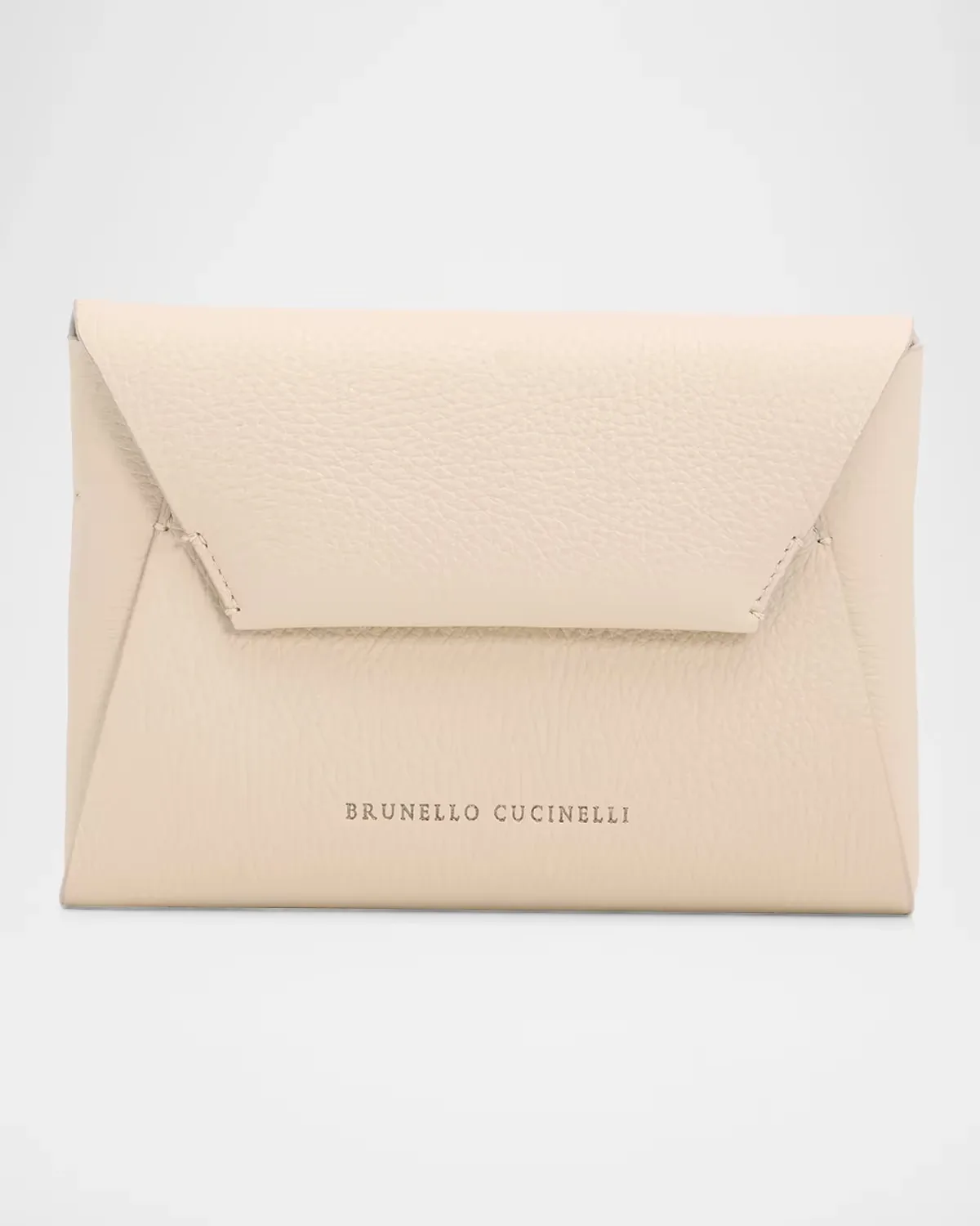 Grain Leather Envelope Clutch Bag by Brunello Cucinelli