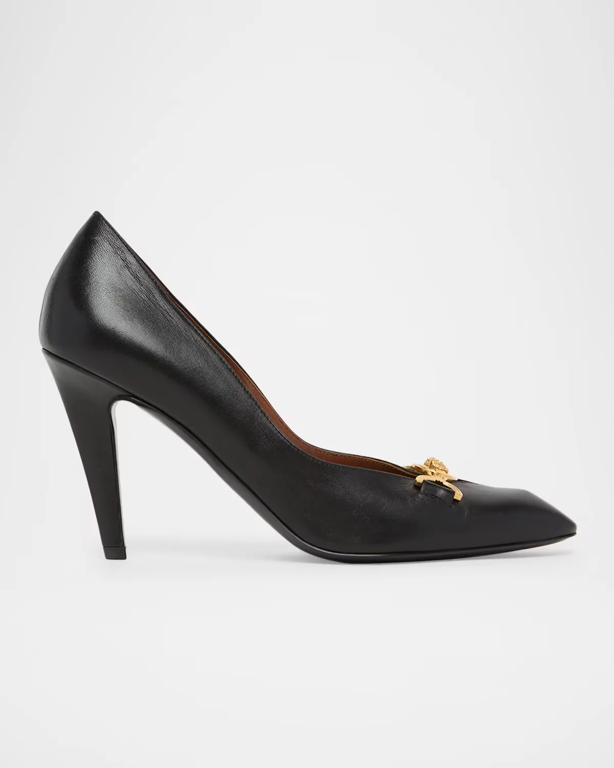 90mm La Medusa Leather Pumps by Versace