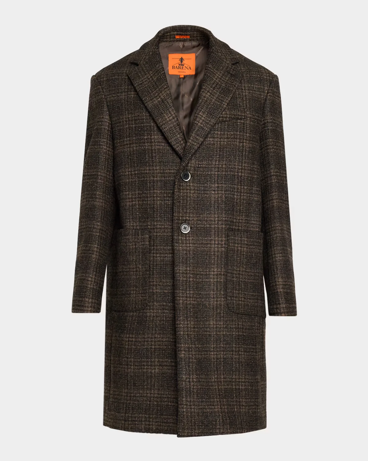 Baron Plaid Virgin Wool Overcoat by Barena