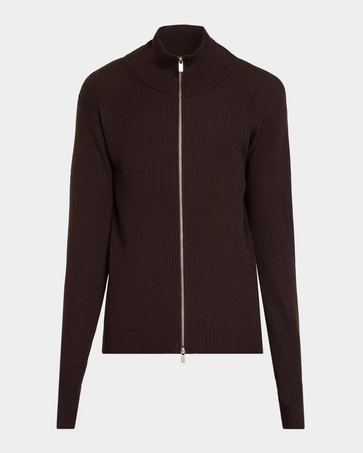 Corba Virgin Wool Zip-Up Cardigan by Barena