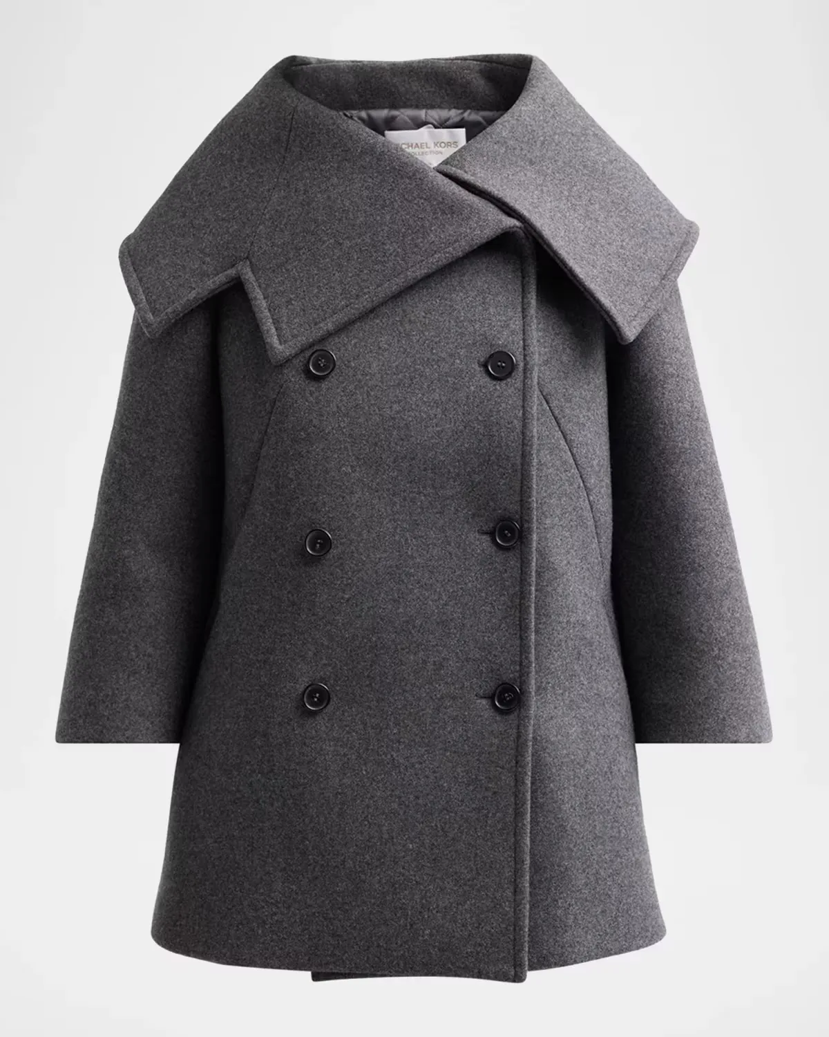 Portrait Wool Double-Breasted Peacoat by MICHAEL Michael Kors