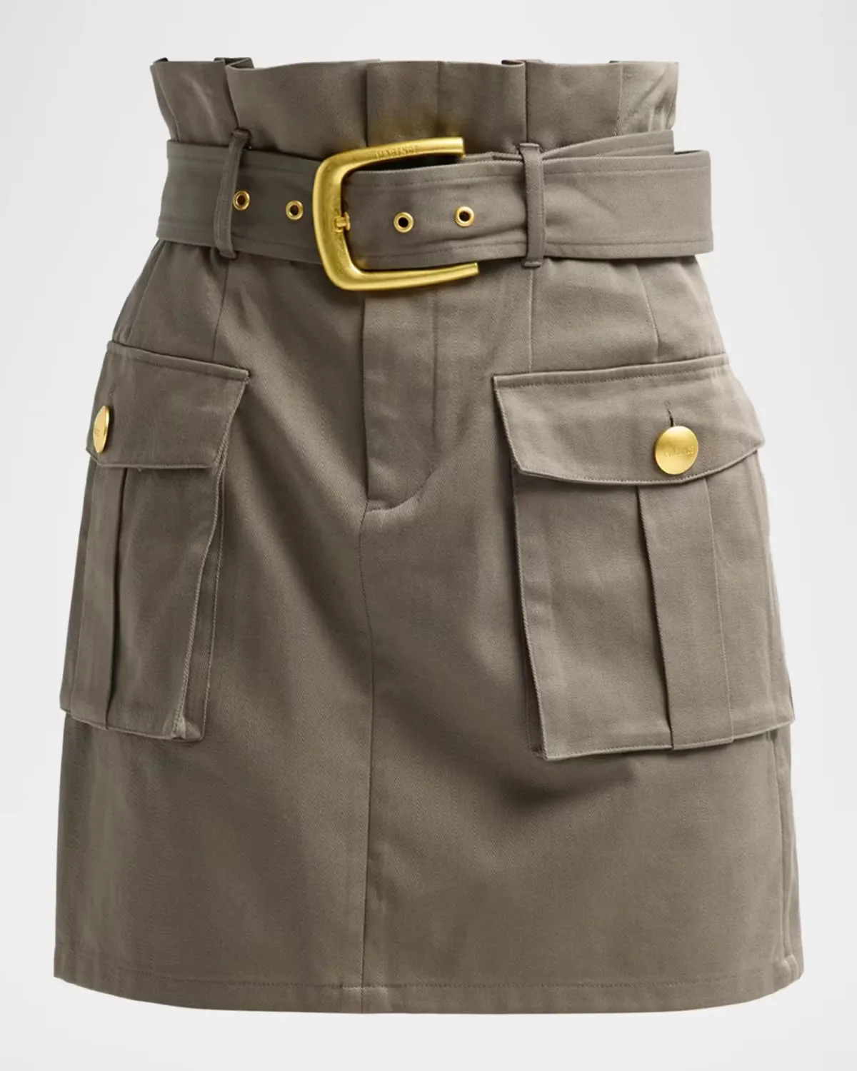 Maelis Paperbag Cotton Mini Skirt by L & apos;AGENCE