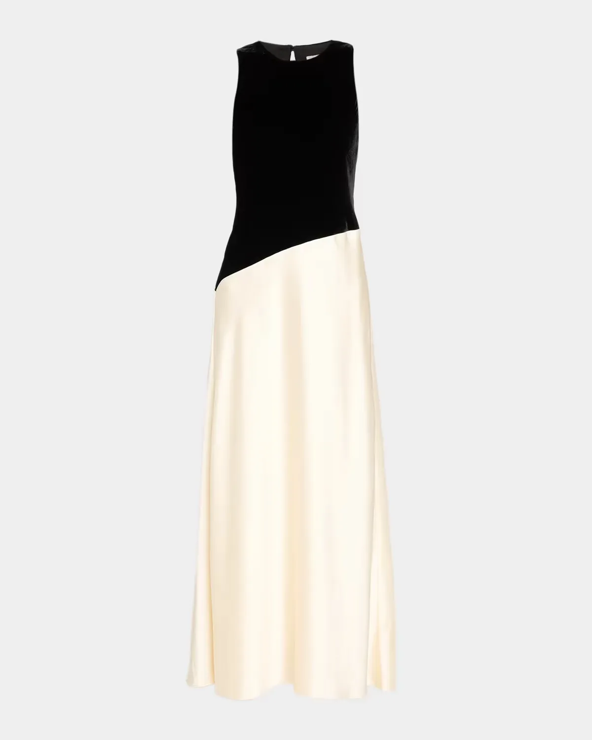 Vivian Sleeveless Two-Tone Velvet & Satin Gown by Tanya Taylor