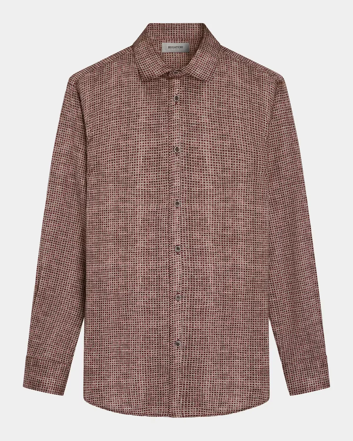 Alvin Grid Cotton Shirt by BUGATCHI