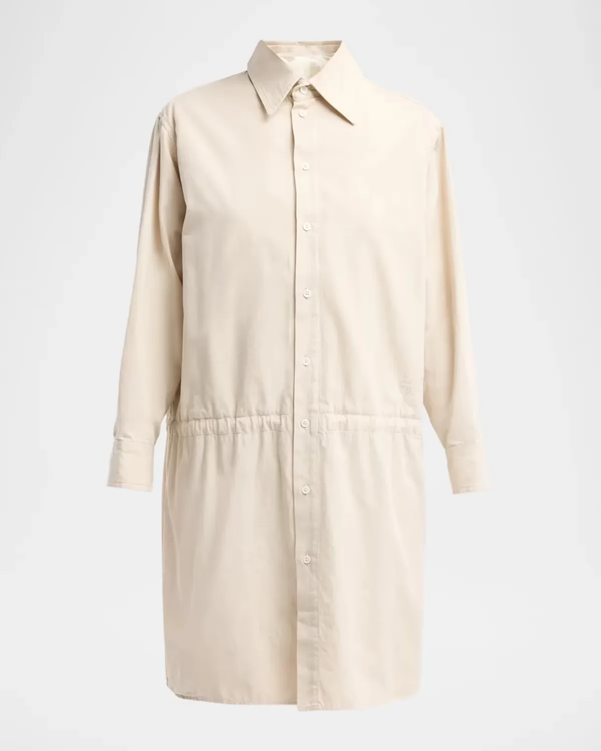 Long-Sleeve Cotton Mini Shirtdress by Maison Margiela