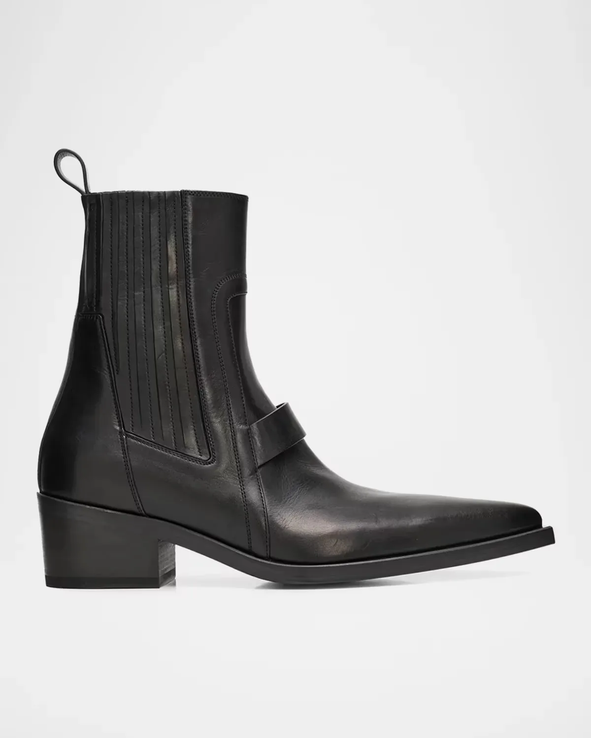 Tower Pointed Sliver Leather Boots by Rick Owens