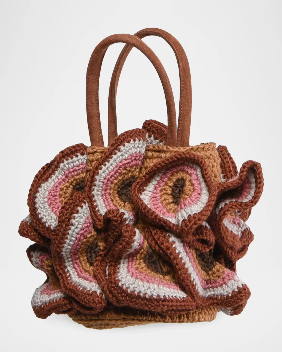 Crochet Flower Top-Handle Bag by FARM Rio