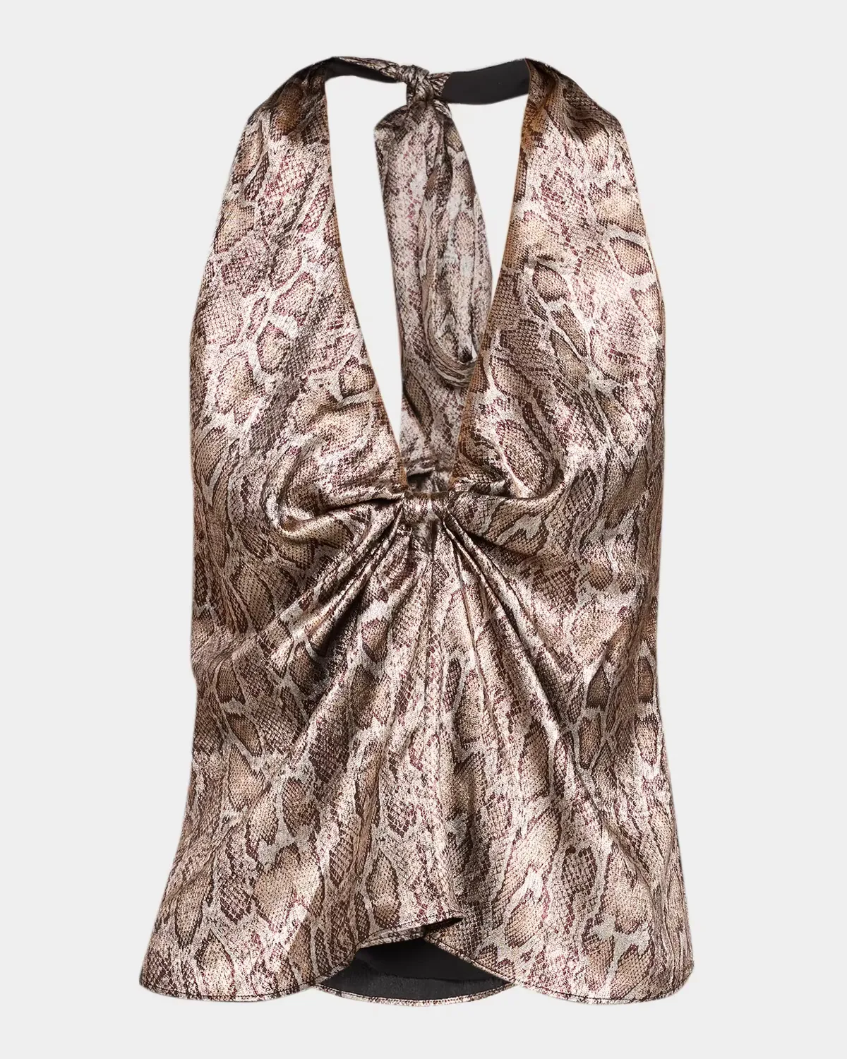 Ophelia Snake-Printed Halter Top by Ramy Brook