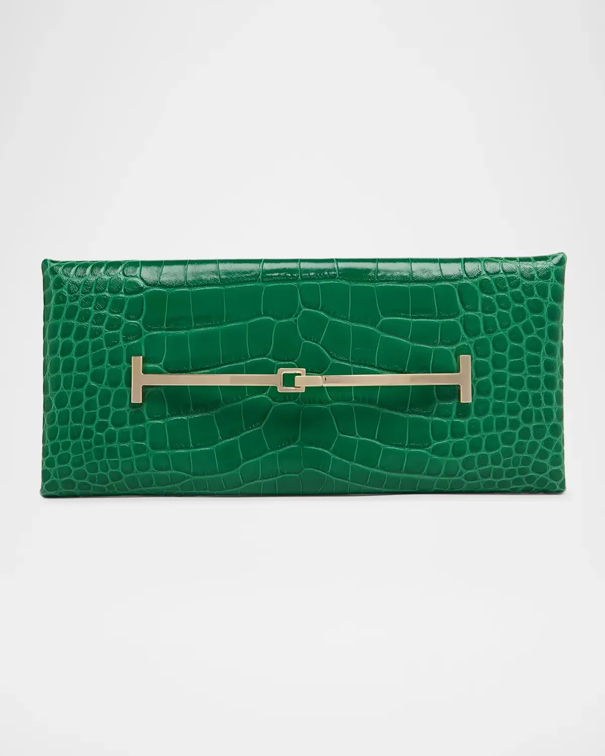 Arc Croc-Embossed Leather Clutch Bag by Tom Ford