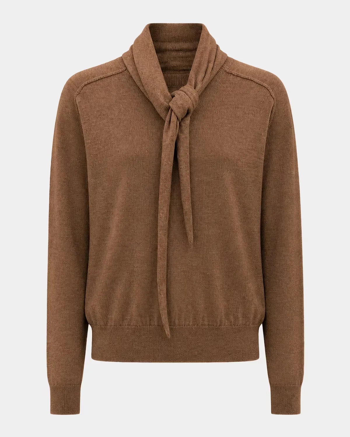Veda Tie-Neck Merino Wool Sweater by NICHOLAS