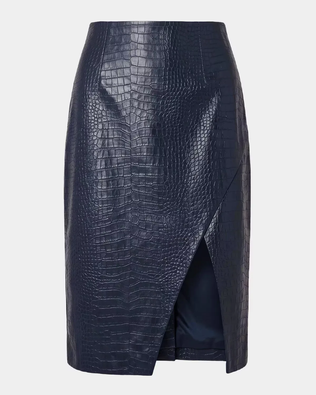 Livia Croc-Embossed Vegan Leather Pencil Skirt by NICHOLAS